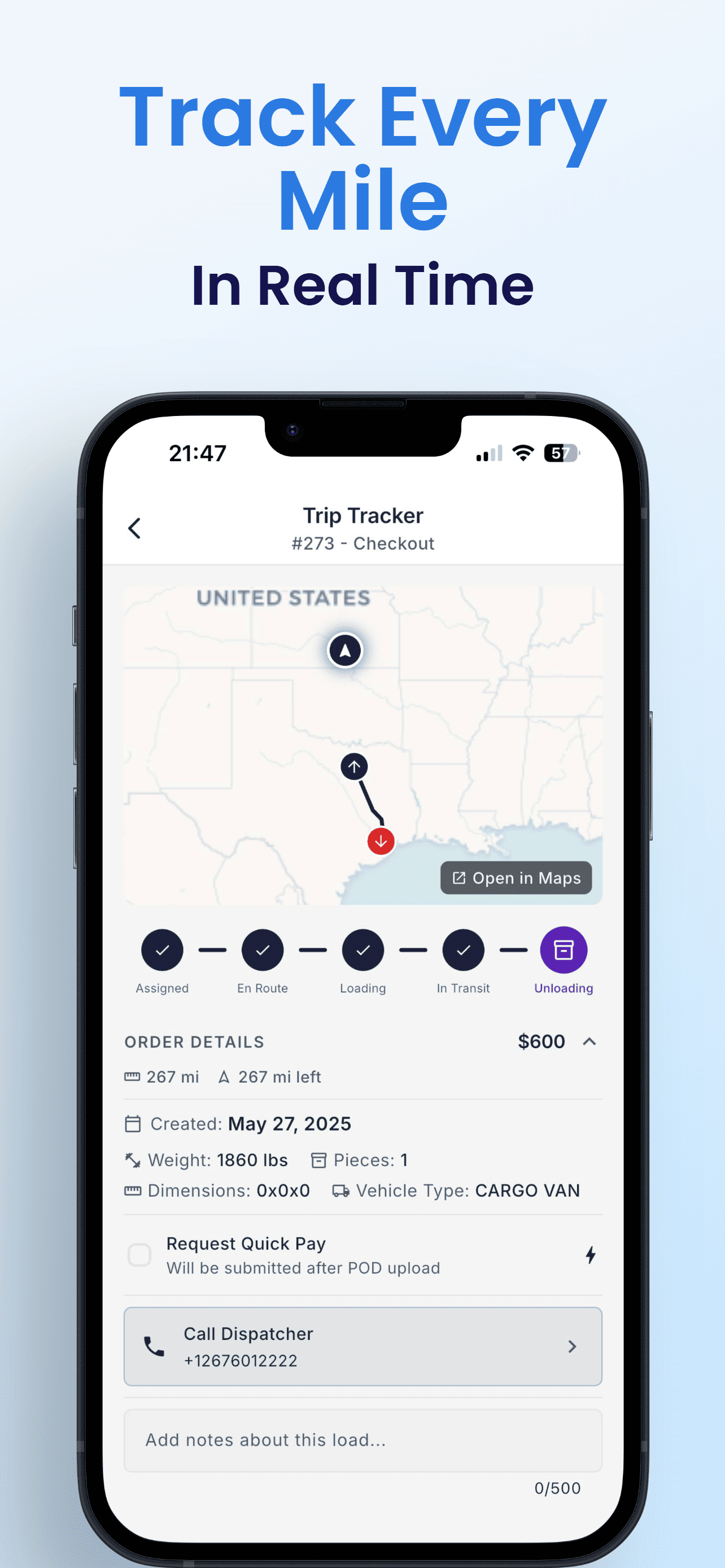 Real-time trip tracking